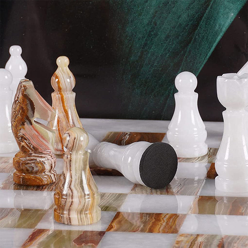 White and Green Premium Quality Chess pieces